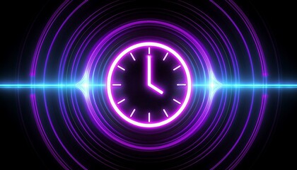 Glowing time symbol image backdrop.