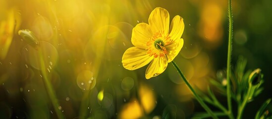 Wall Mural - This Is A Beautiful Yellow Flower