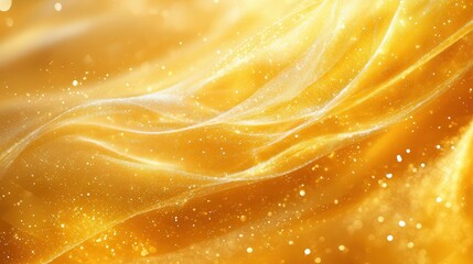 Wall Mural - A gold and white background with a wave of gold and white