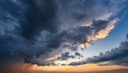 Wall Mural - Unique stormy skies during dusk. Ideal for backdrop.