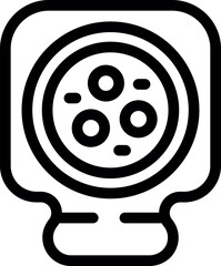 Poster - electric car charging plug showing power source connection for eco transportation