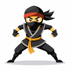 Ninja Rapper Ready for Battle  Vector Design art vector illustration