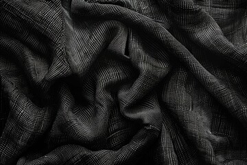 Poster - A close-up image of a cloth in monochrome tones, ideal for use as a background or texture