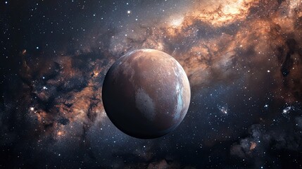 Wall Mural - planet earth in galaxy space, abstract illustration