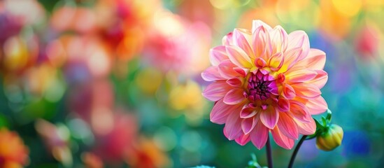 Wall Mural - The Very Nice Colorful Summer Flower Close Up In Garden