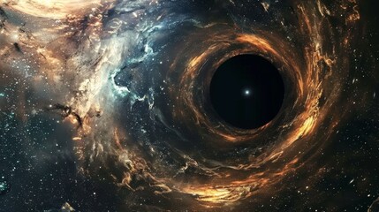 Wall Mural - Space abstract background, supermassive black hole, Supernova, galaxy, stars and cosmic gas