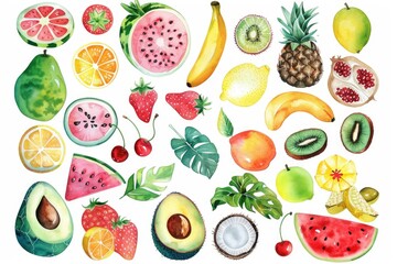 Poster - A colorful arrangement of various fruits and vegetables