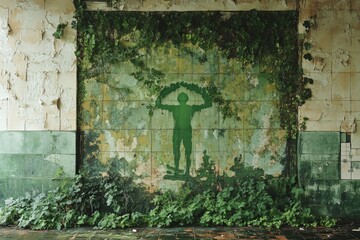 Wall Mural - Green Man Urban Oasis Paganism Religion Spiritual Symbol