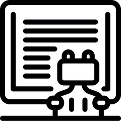 Poster - Computer is analyzing calendar events, symbolizing the role of artificial intelligence in scheduling and time management