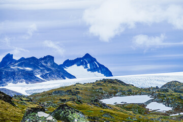 Canvas Print - Mountains landscape. Norwegian route Sognefjellet