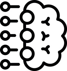 Poster - Neural network is receiving multiple inputs from data points, symbolizing the process of machine learning