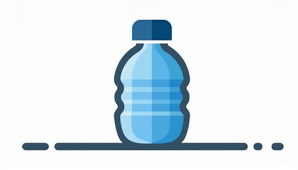 Wall Mural - Flat style water bottle icon isolated on a white background.