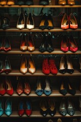 Poster - A collection of shoes displayed on a shelf