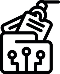 Poster - Digital folder is organizing and storing electronic files and documents