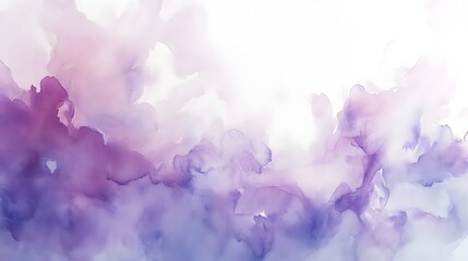 Wall Mural - a beautiful abstract watercolor background featuring soft purple and lavender hues blending seamless
