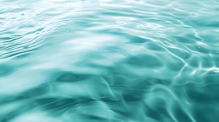 A serene and tranquil close-up of calm, rippling turquoise water, perfect for conveying a sense of peace and relaxation. 