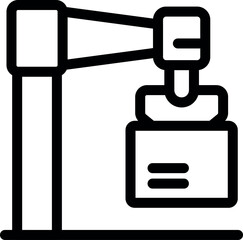 Poster - This minimalist icon depicts the concept of automated cargo handling