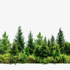 Canvas Print - Trees standing tall under clear blue sky