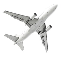 Aufkleber - A commercial airliner soaring through a clear blue sky with no contrails