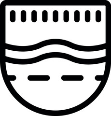 Poster - Simple black outline icon representing the city of basel in switzerland