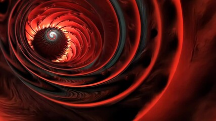 Wall Mural - red abstract background organic fractal structures hole round macro geometry illustration, ornament