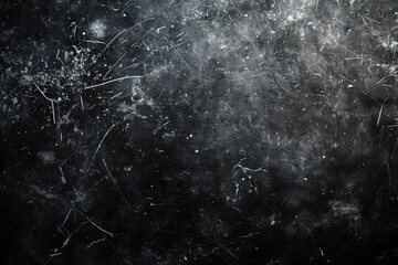 Poster - A close-up shot of intricate snowflake patterns in black and white