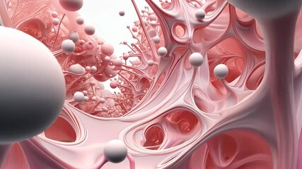 Wall Mural - abstract background organic fractal structures hole round macro geometry illustration, ornament