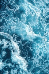 Poster - A close-up view of water waves