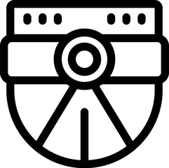 Poster - Bold, graphic icon of a smart cctv camera, perfect for representing home security and surveillance