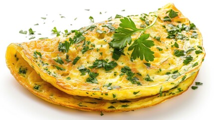 Poster - Freshly made omelets stacked on top of each other, perfect for breakfast or brunch