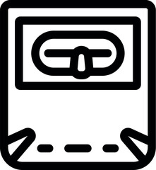 Poster - Simple outline icon of an electricity meter measuring power consumption
