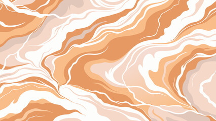 Abstract marble pattern in warm orange and white tones