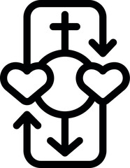 Poster - This icon represents finding love and relationships online, emphasizing shared faith and christian values