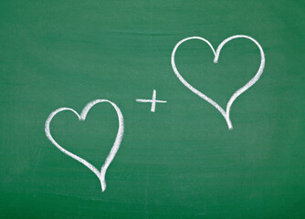 heart love chalkboard blackboard romantic drawing
