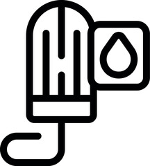 Poster - Line icon of a smart farm sensor, used to monitor water droplet levels in agriculture