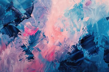 Poster - Mixed colors palette with shades of blue, pink, and white