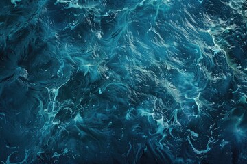 Poster - A close-up shot of ocean or lake waves in motion