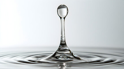 Poster - Elegant Liquid Splash in Serene Minimalist Composition
