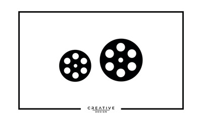 Wall Mural - Cinema logo movie emblem template vector image