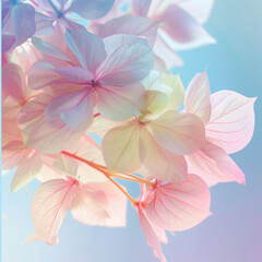 Wall Mural - A close up of a flower with pink and yellow petals