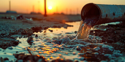 Draining water from a pipe in a refinery