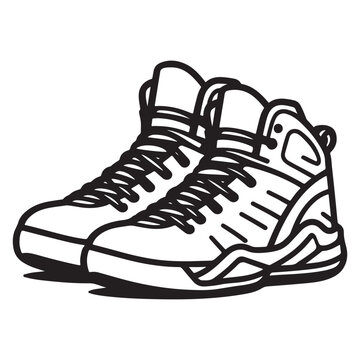Sports Shoes Vector Graphics Clip Art, Sneaker vector illustration shoe vector illustrator shoe logo