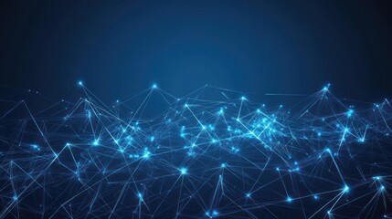 Abstract Blue Digital Network Background