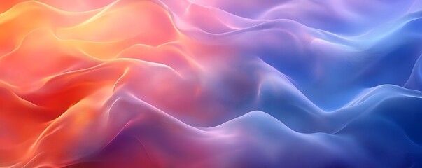 Wall Mural - Smooth gradient curves, dynamic flow, soft color blend.