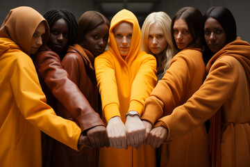 Poster - A sense of belonging in a community that celebrates diversity and inclusivity, fostering acceptance and understanding. Concept of unity. Generative Ai.