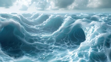 Wall Mural - Ocean Waves: A Dramatic Seascape