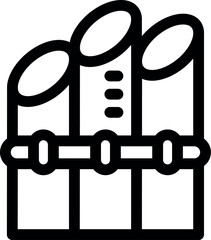 Poster - Chimney sweeper holding professional cleaning brushes for cleaning chimney