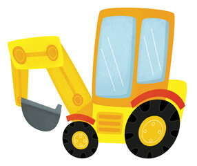 Wall Mural - cartoon scene with heavy duty car truck transportation vehicle for construction site isolated illustration for kids