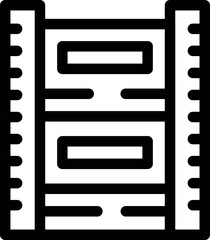 Poster - Simple vector icon of a server rack for data storage, perfect for technology related projects