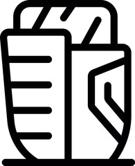 Poster - Simple vector icon of a wallet holding a credit card, perfect for representing online payments and digital transactions